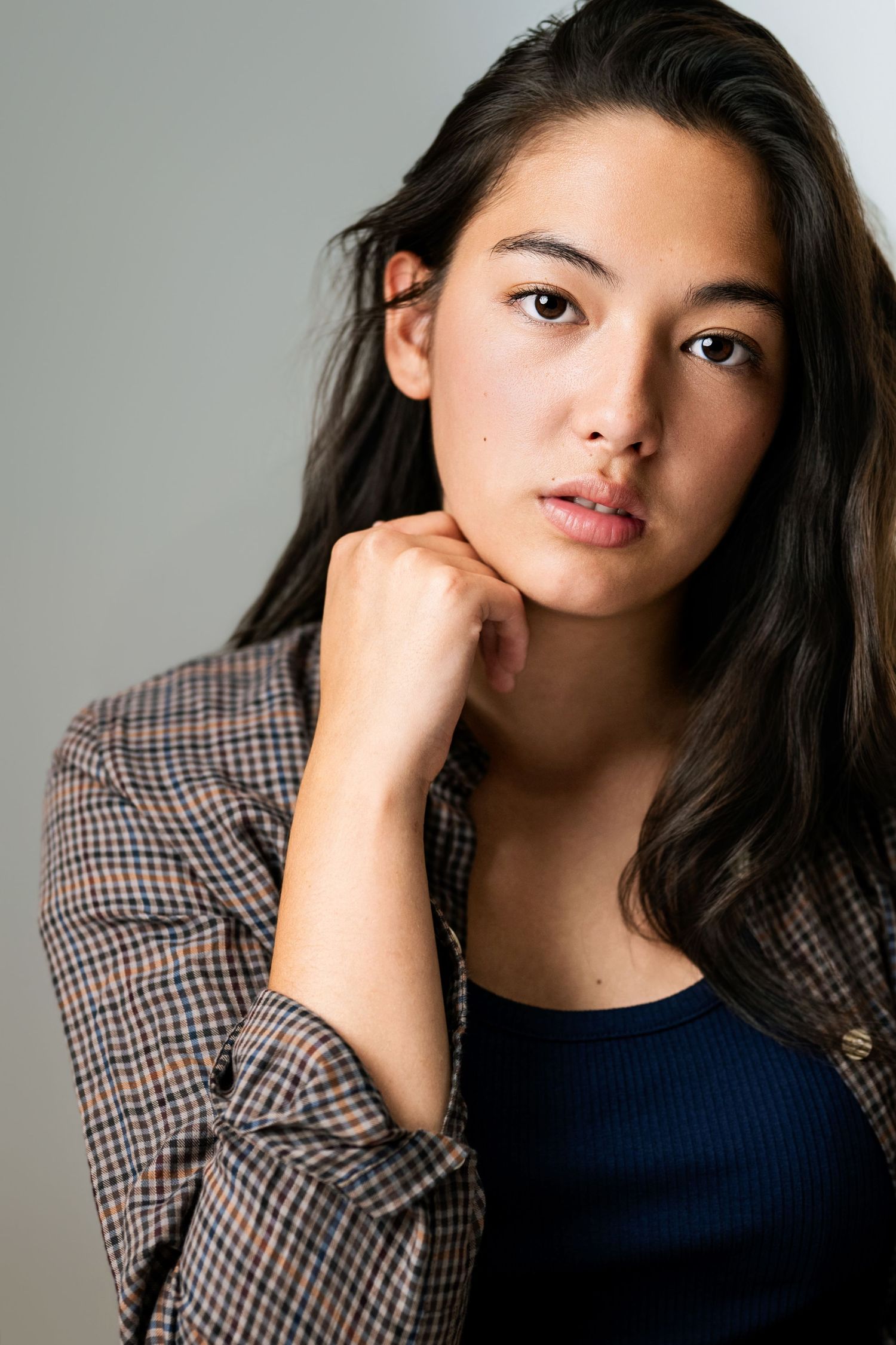 Modern actor headshot highlighting natural styling and a relaxed expression in Los Angeles