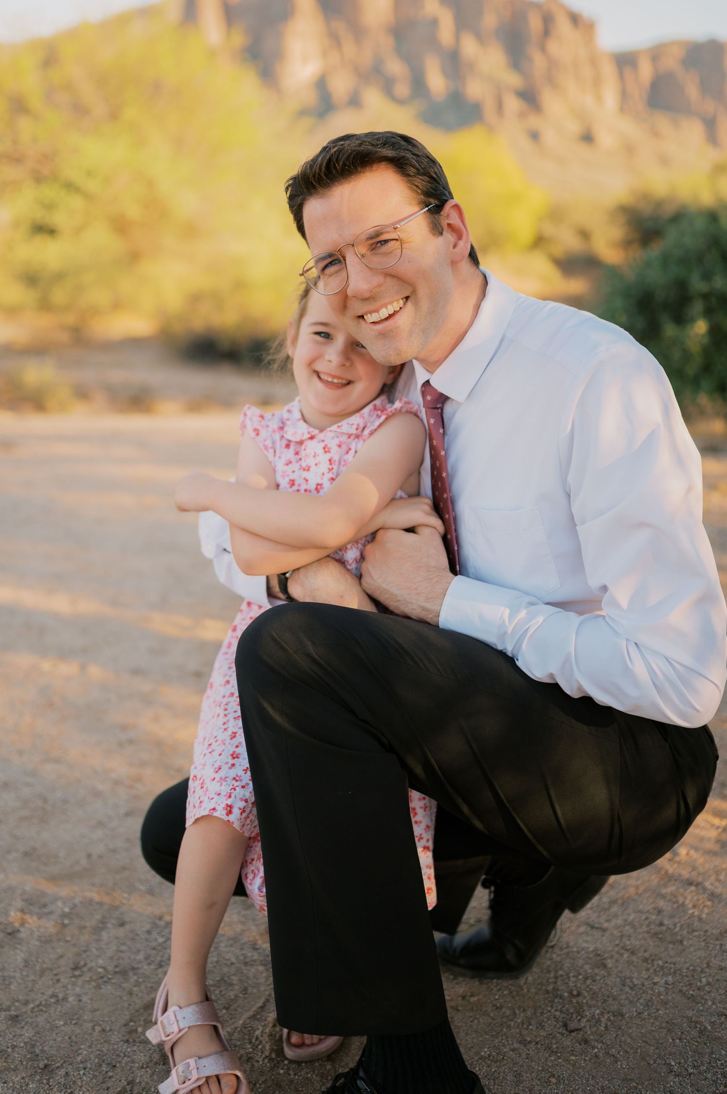 father daughter sunset photos