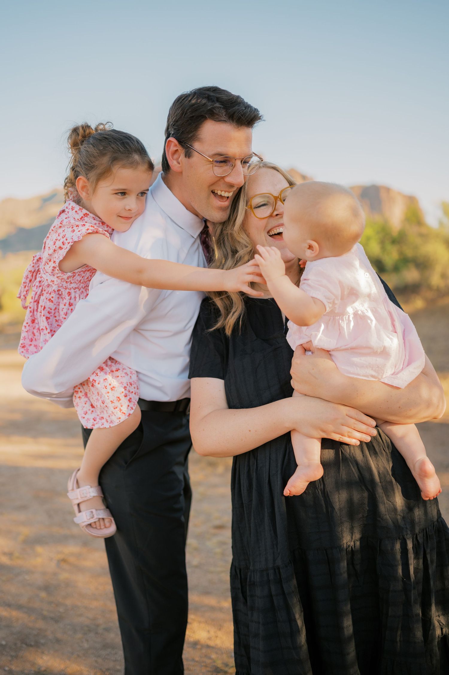 Natural family interaction captured by Gilbert Arizona family photographer