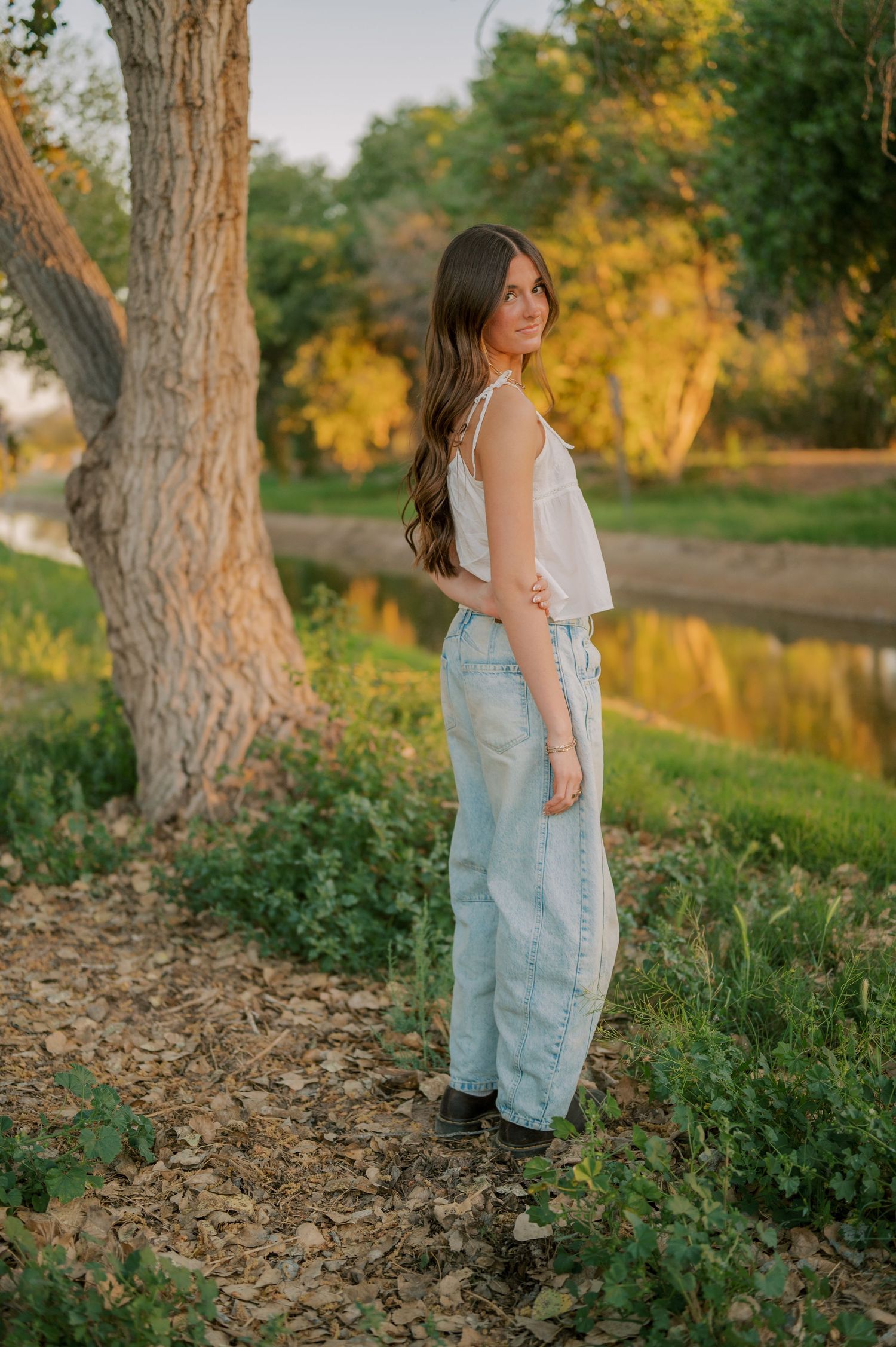 Senior session capturing personality in a whimsical, storybook-like location