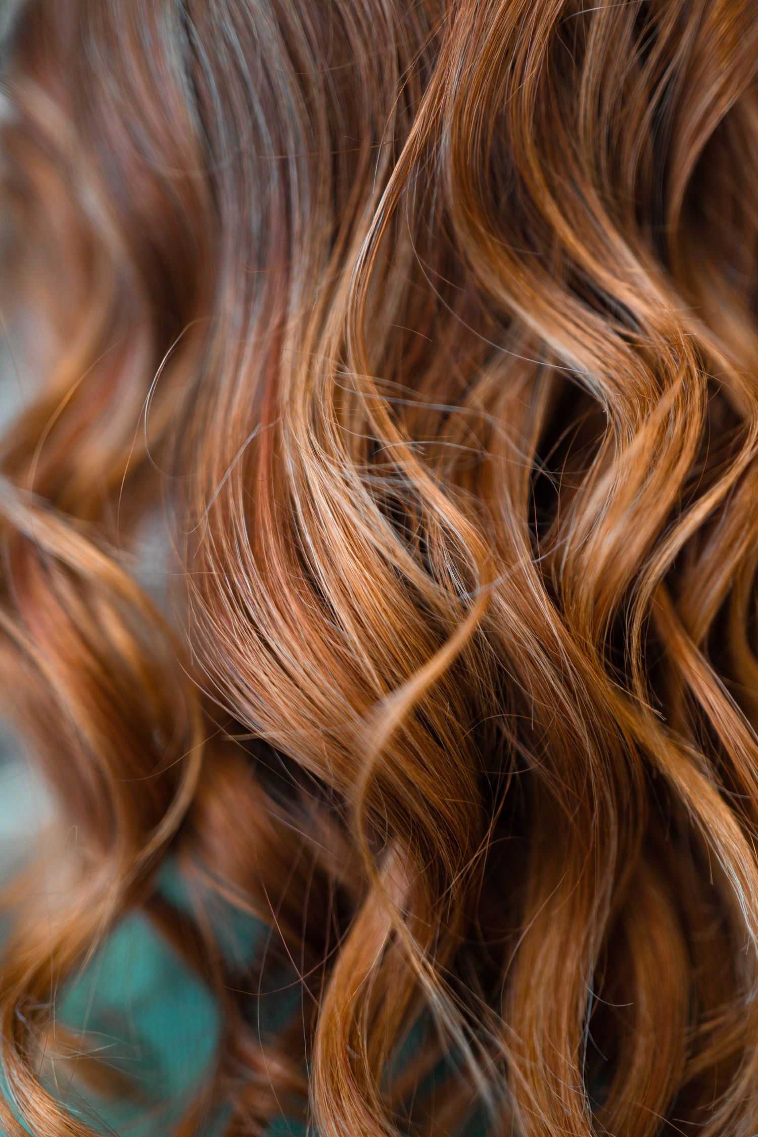 Close-up of hair coloring technique, professional hair salon photoshoot