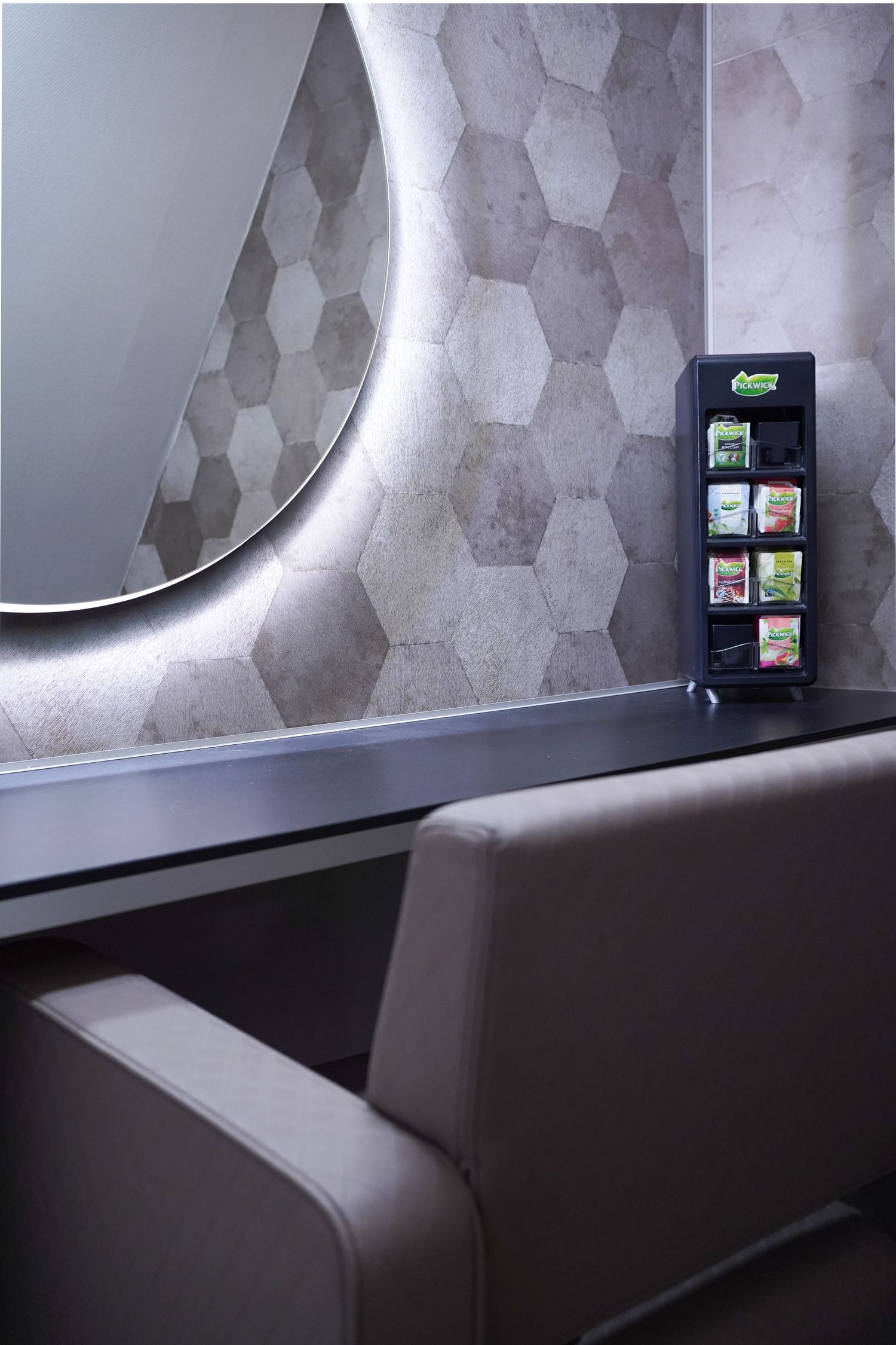 Modern hair salon interior, commercial photography for salon branding