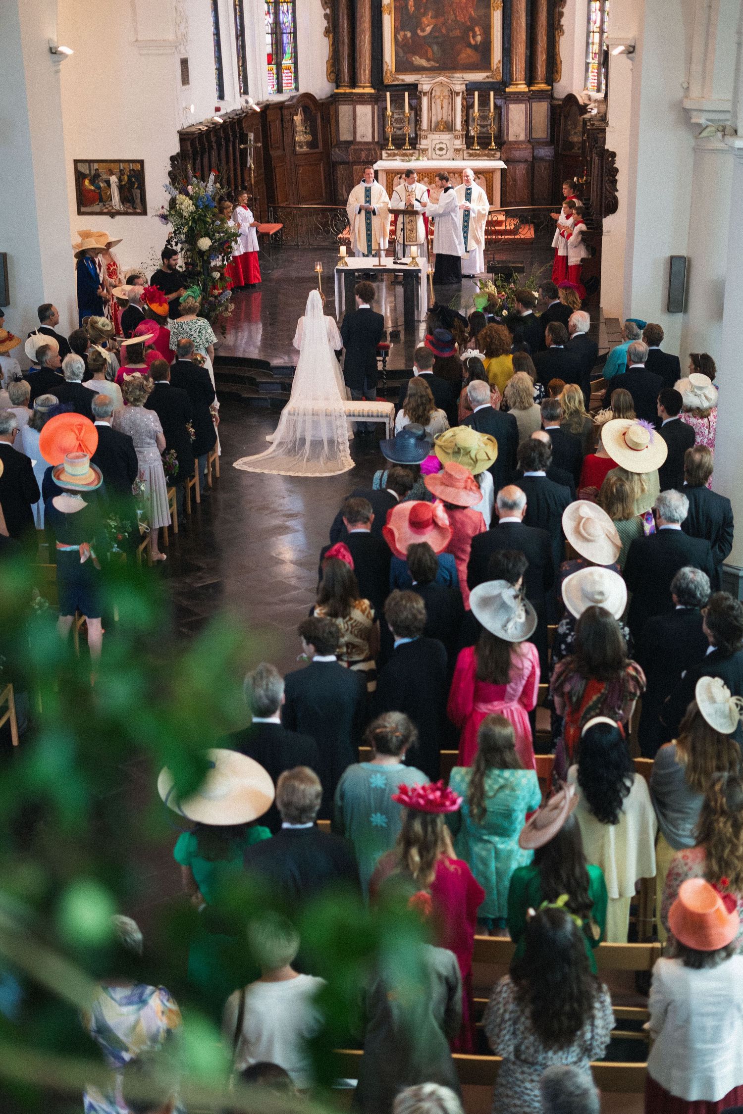 Wedding photography in a church