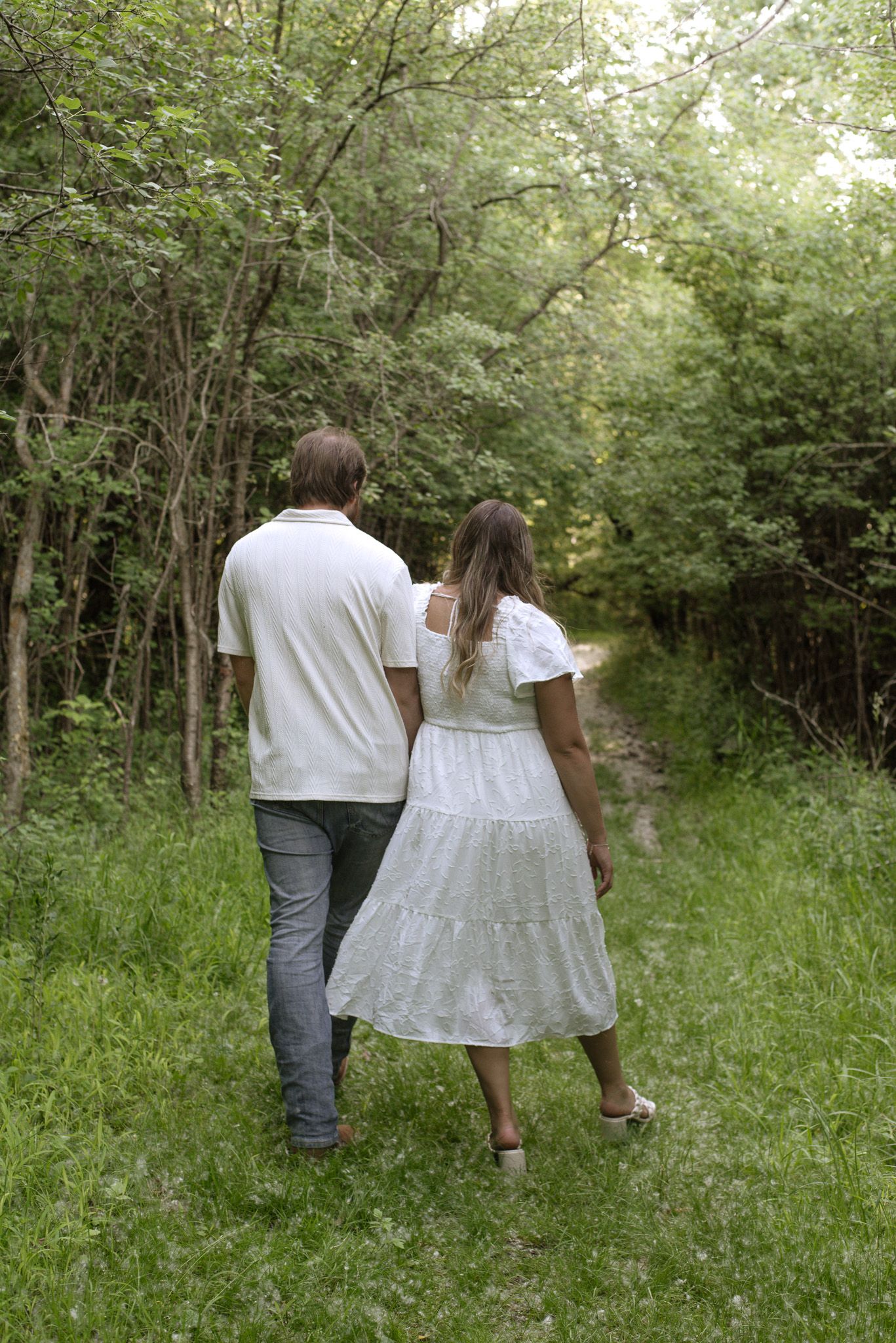 Candid portrait of a couple during an engagement session