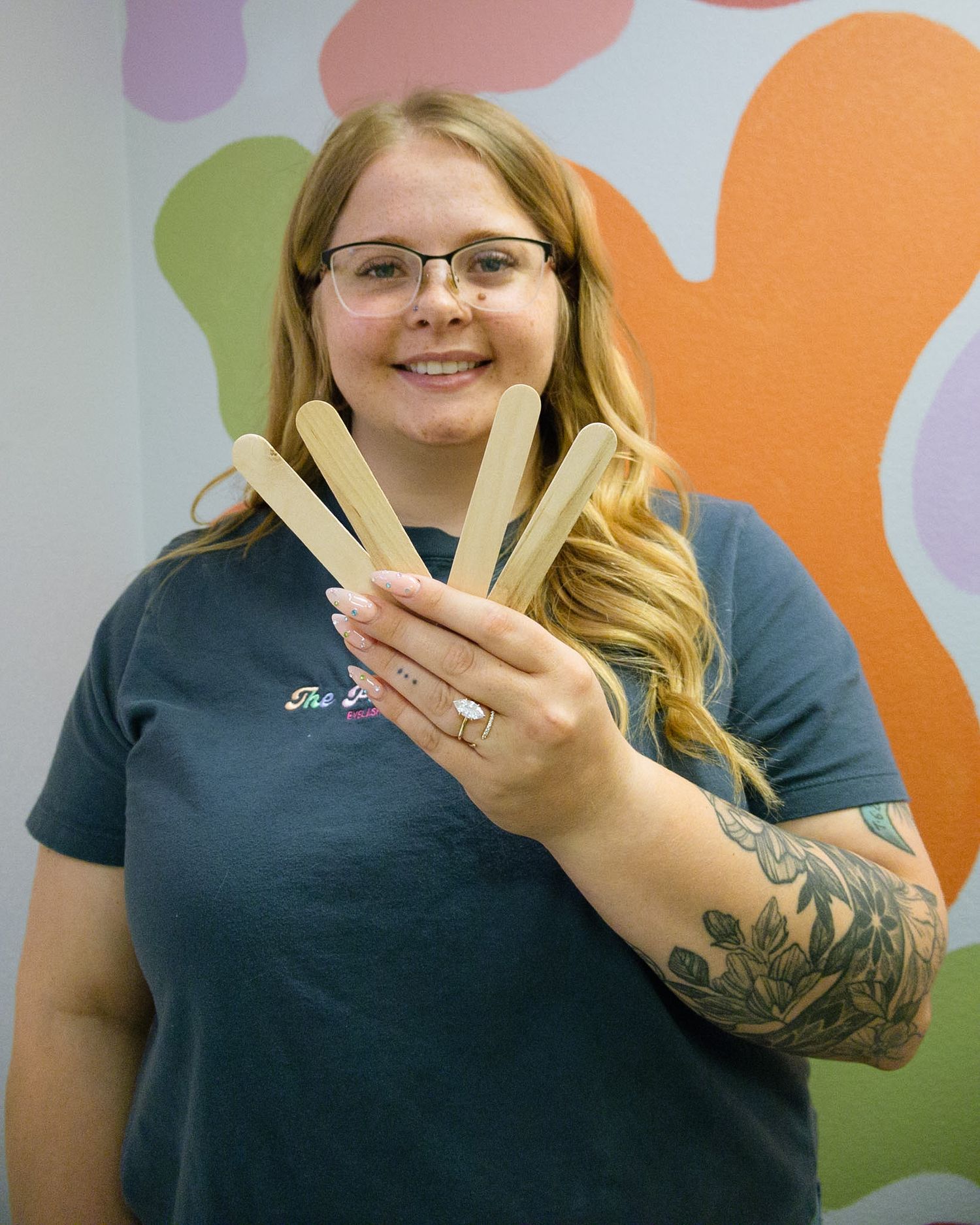 Social media branding photo featuring an esthetician