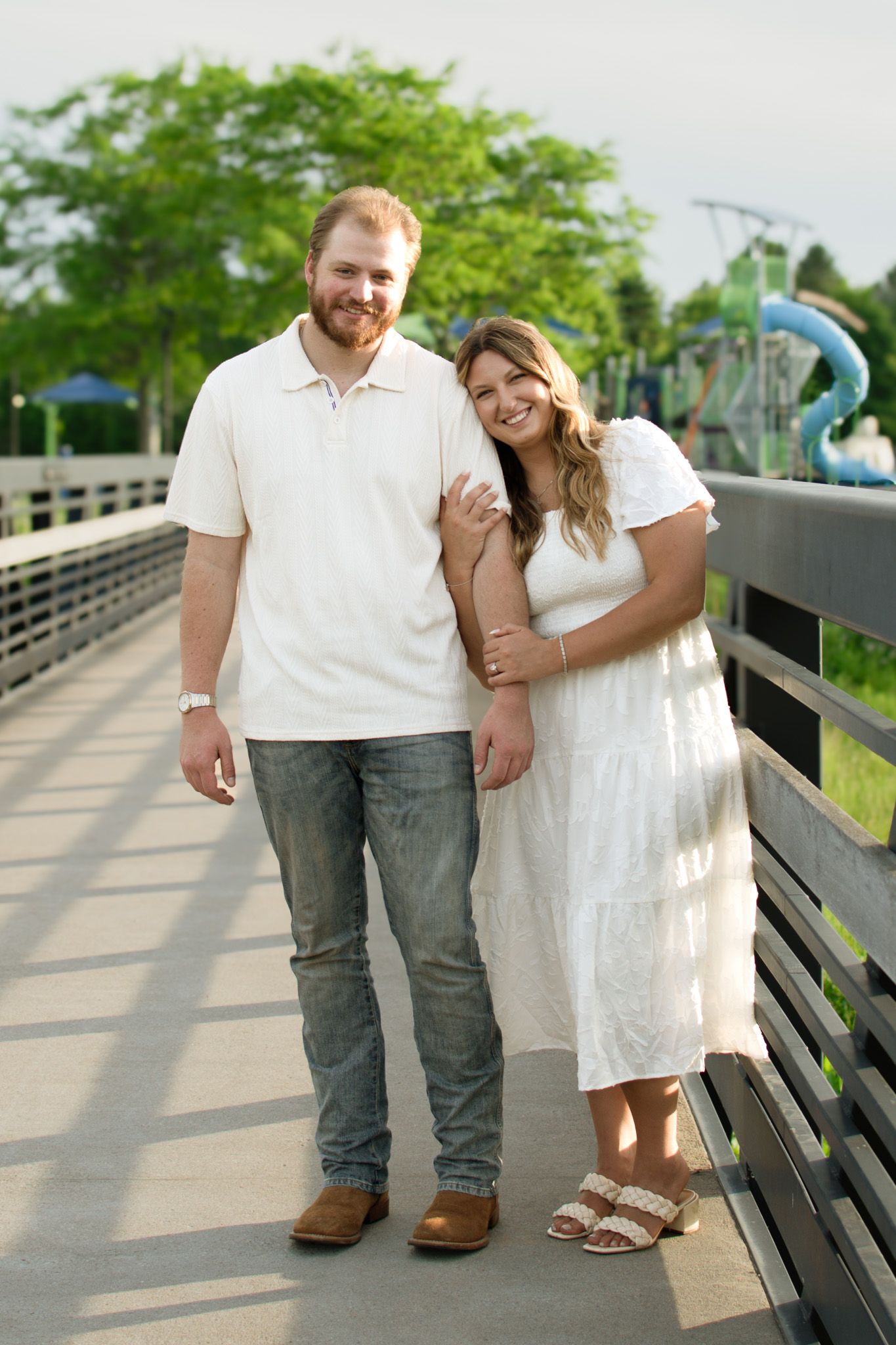 Candid portrait of a couple during an engagement session