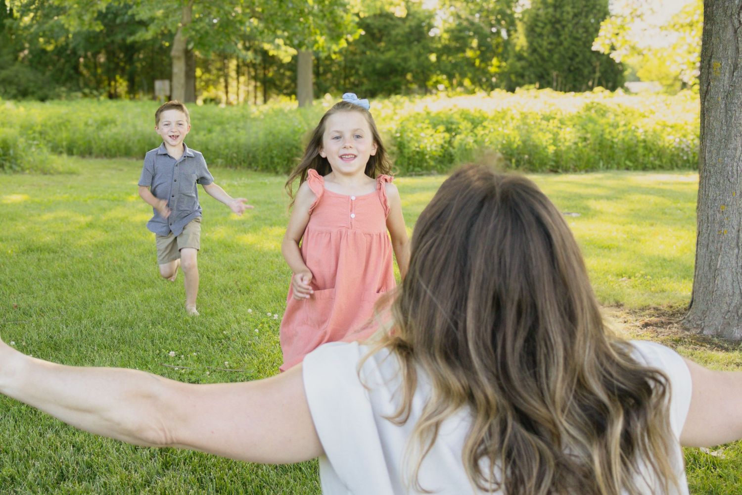 Family portrait during an outdoor photography session