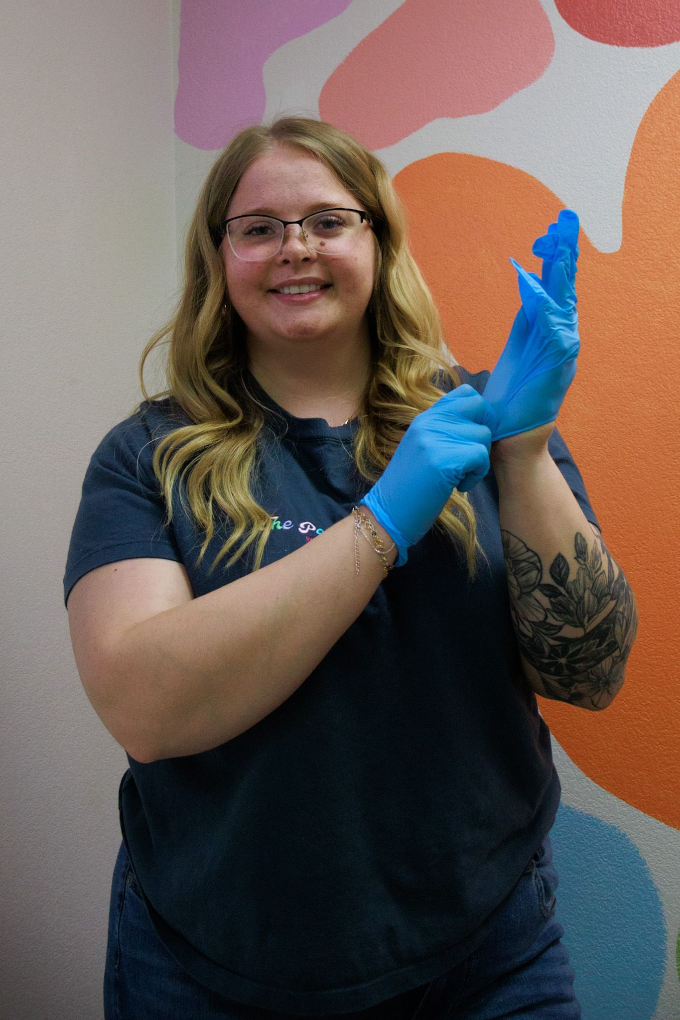 Social media branding photo featuring an esthetician