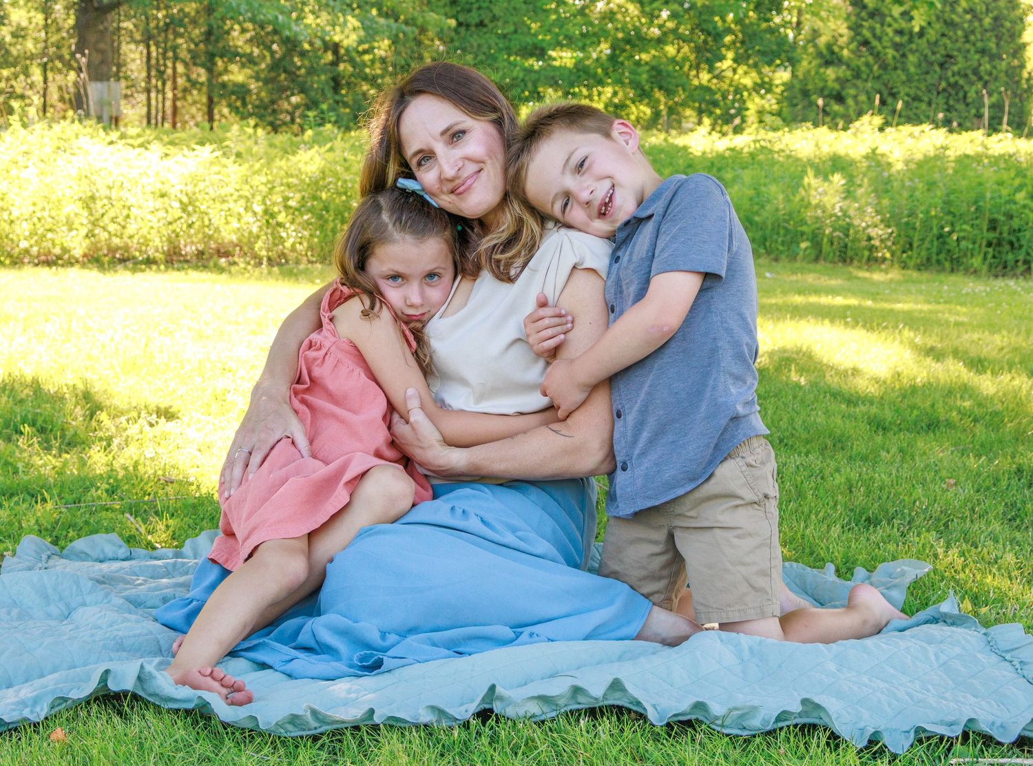 Family portrait during an outdoor photography session