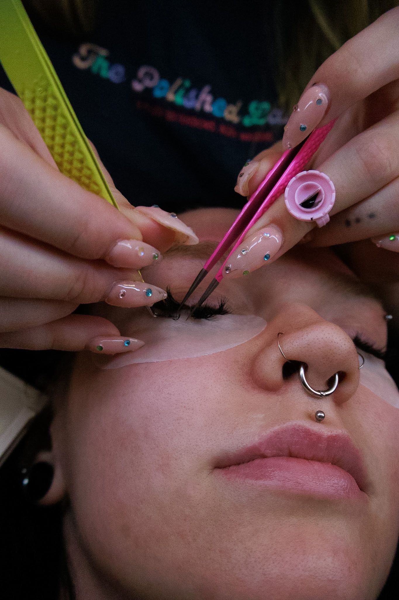 Lash extension service branding photography