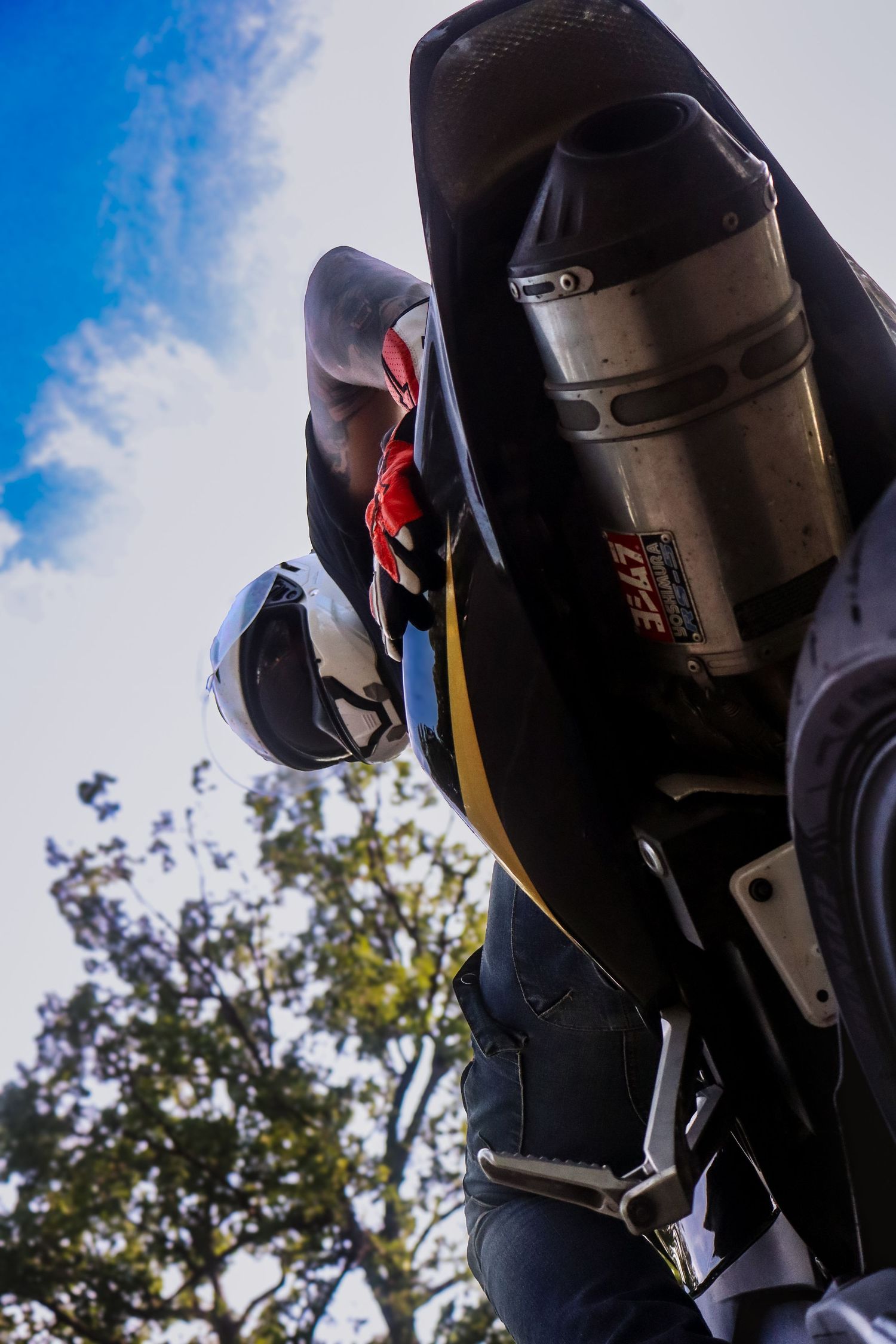Motorcycle and owner portrait photography