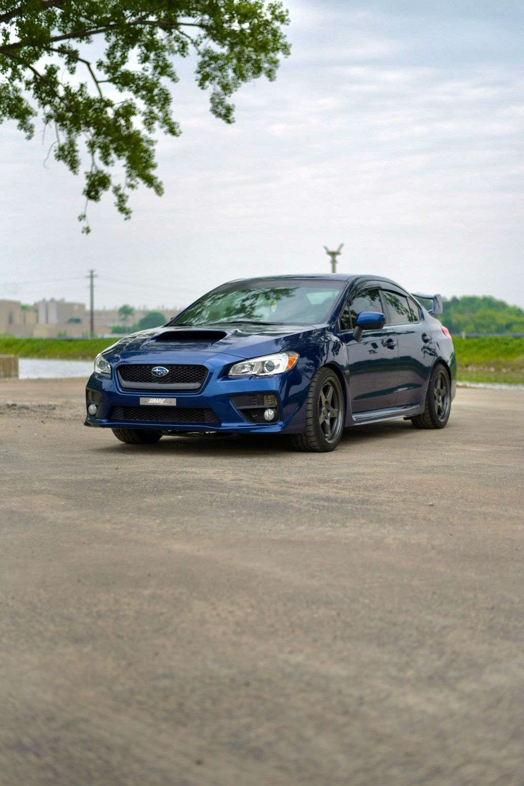 Blue Subaru WRX automotive photography