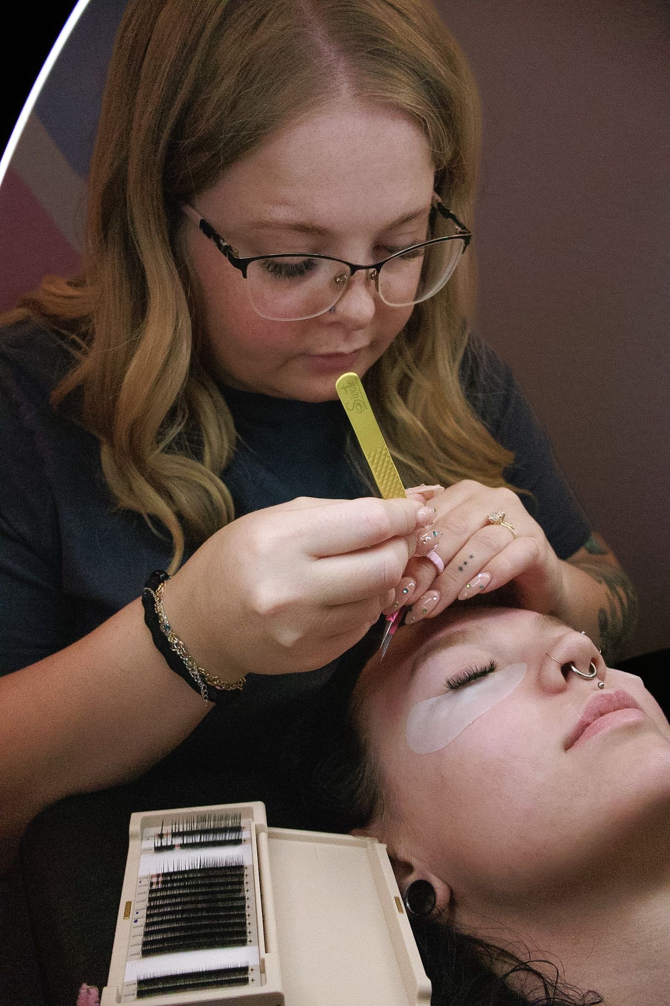 Lash extension service branding photography