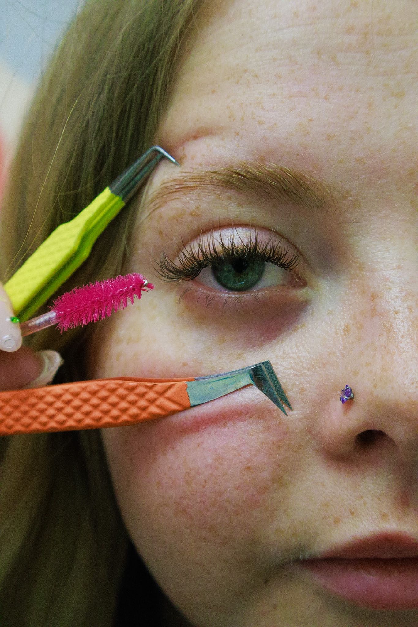 Lash extension service branding photography