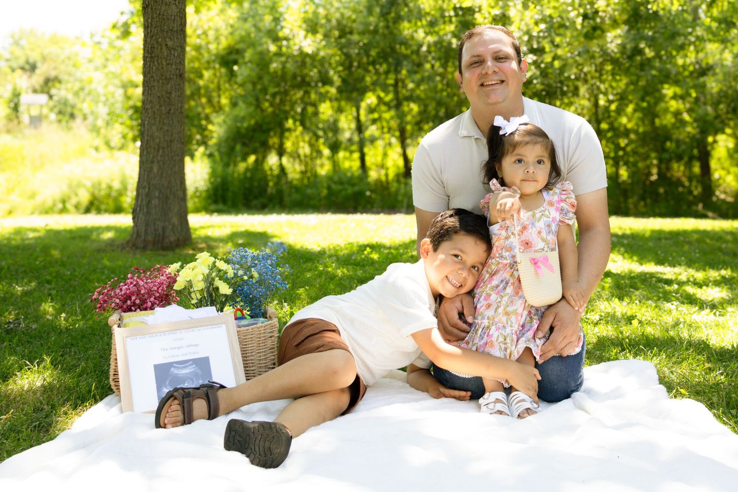 Family portrait during an outdoor photography session