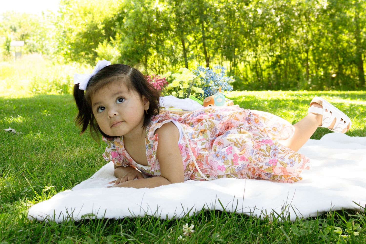 Child playing during a family photography session