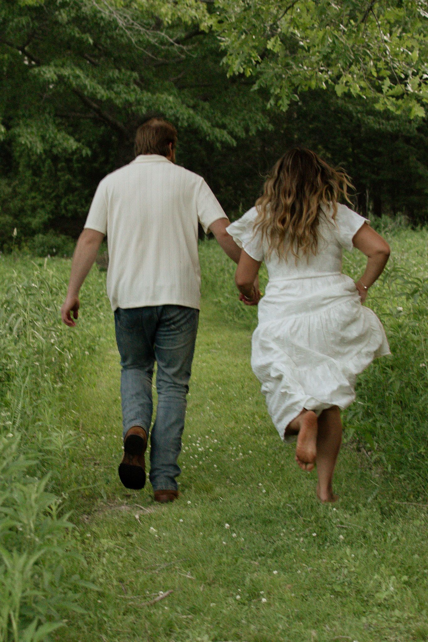 Candid portrait of a couple during an engagement session