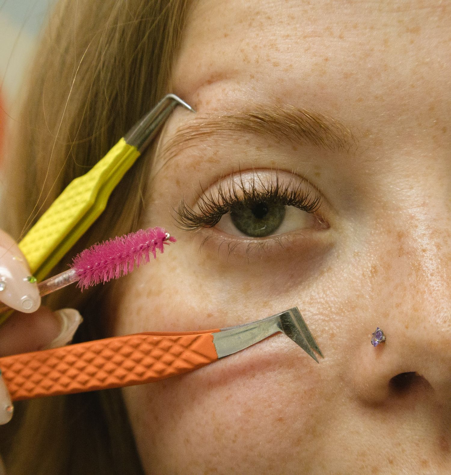 Lash extension service branding photography
