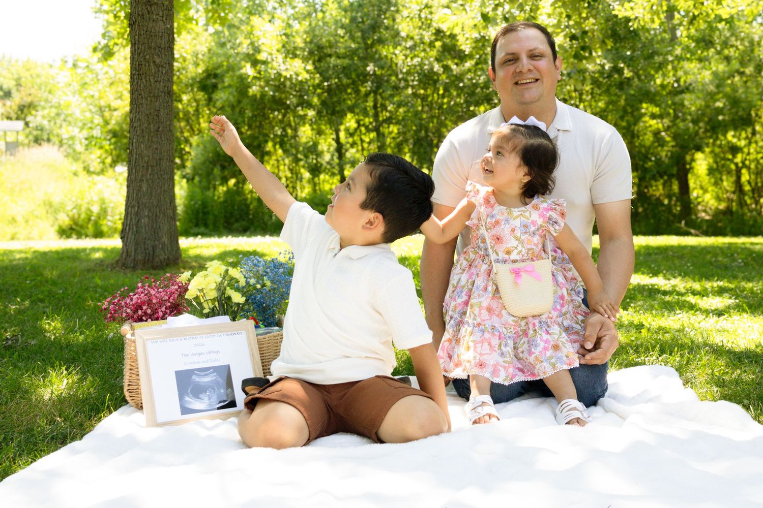 Family portrait during an outdoor photography session