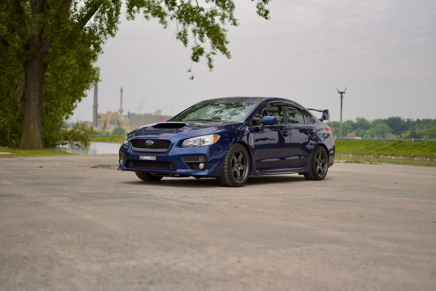 Blue Subaru WRX automotive photography