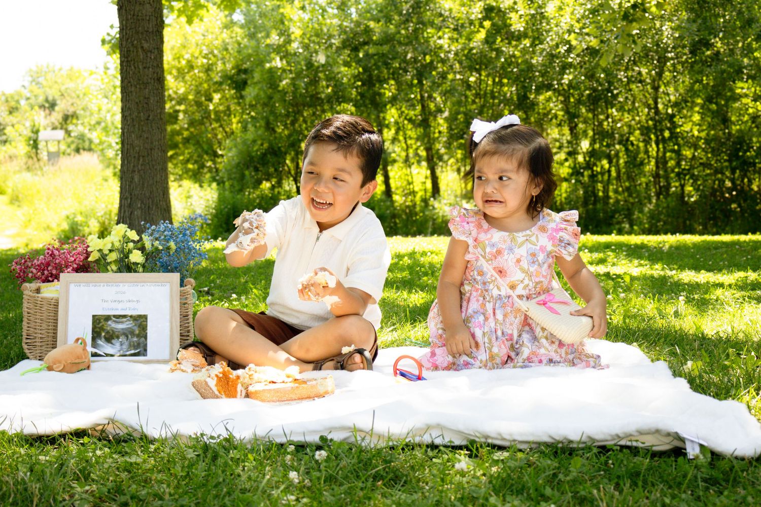 Family cake smash photography session