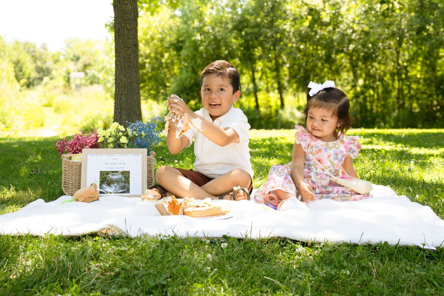 Family cake smash photography session