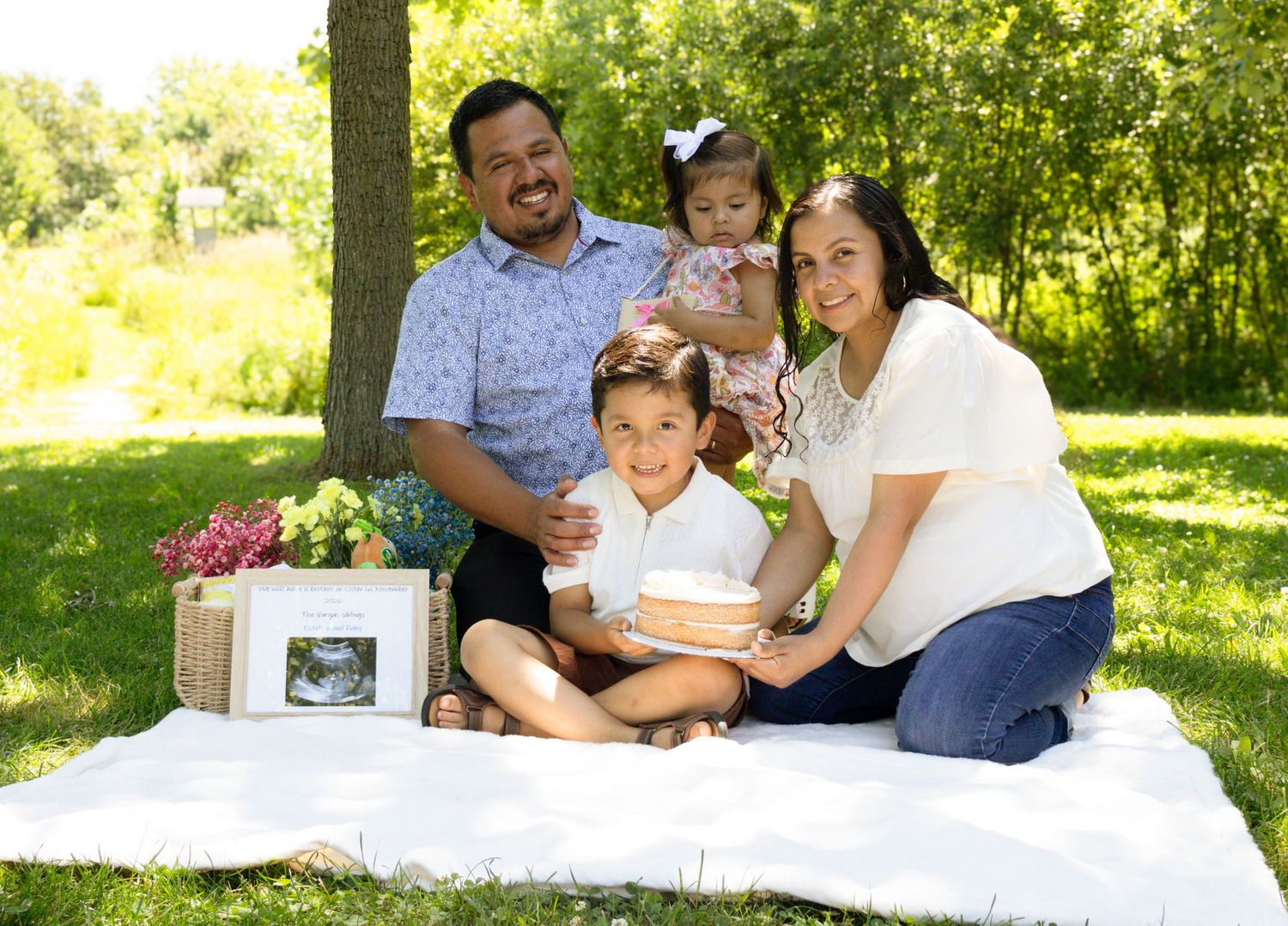 Family portrait during an outdoor photography session