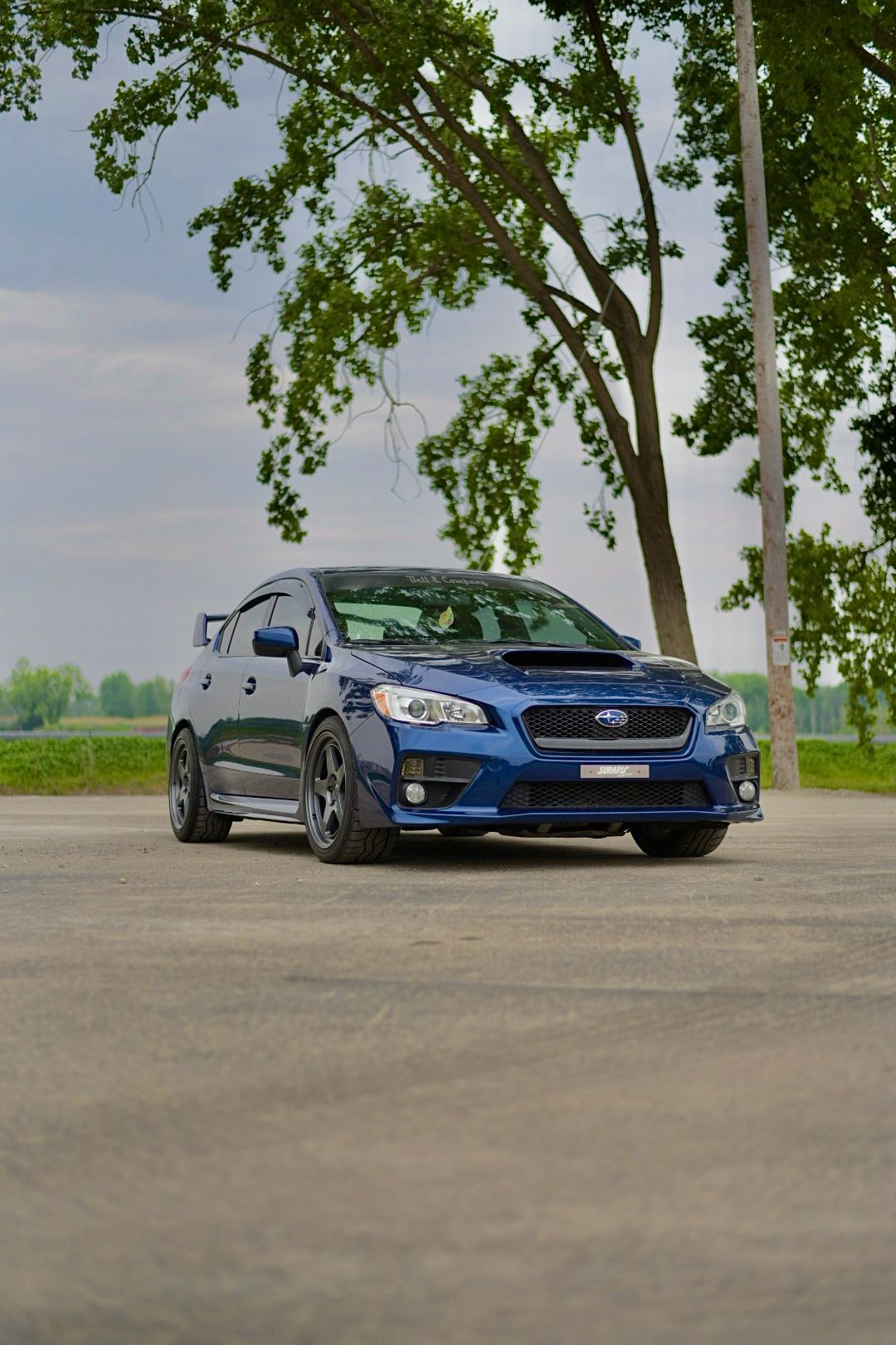 Blue Subaru WRX automotive photography