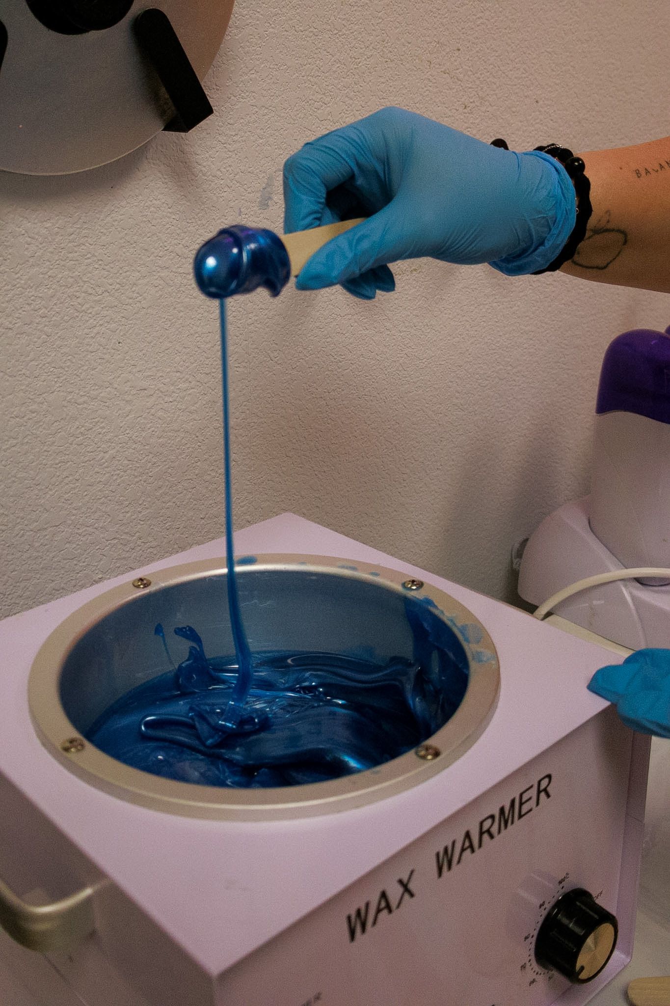 Waxing products branding photography