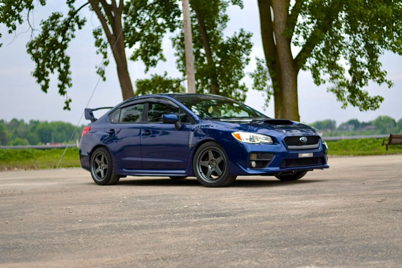 Blue Subaru WRX automotive photography