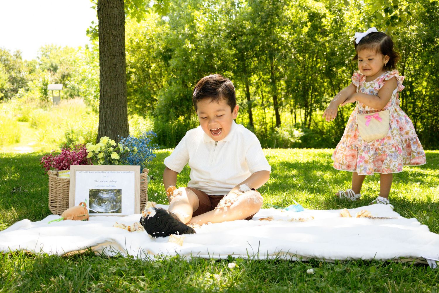 Family cake smash photography session