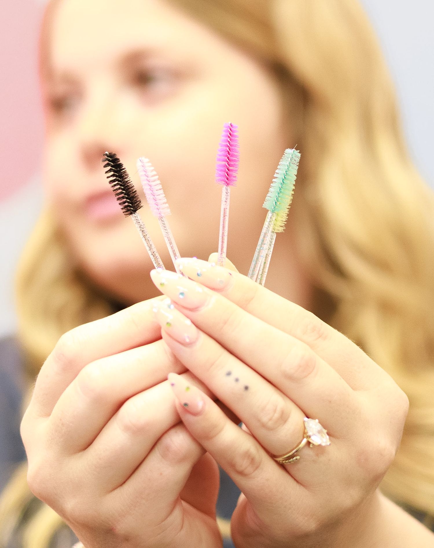 Lash extension service branding photography