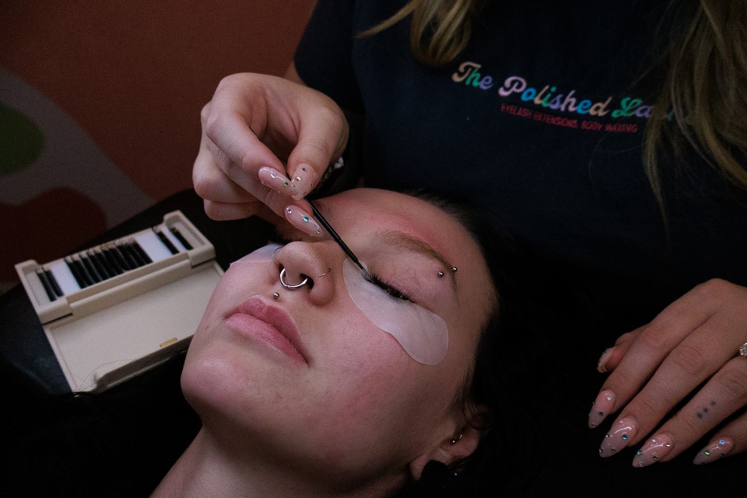 Lash extension service branding photography