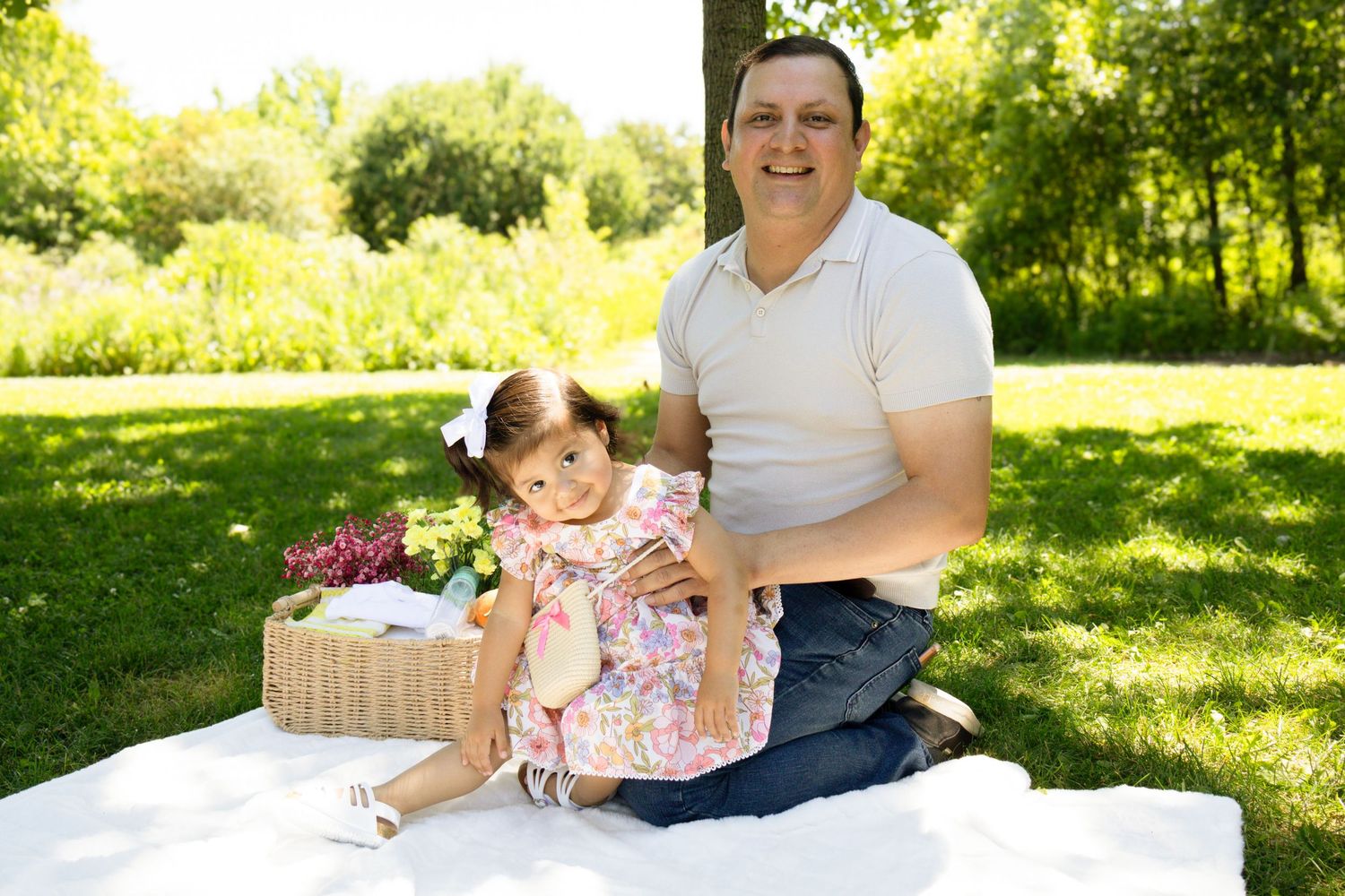 Family portrait during an outdoor photography session