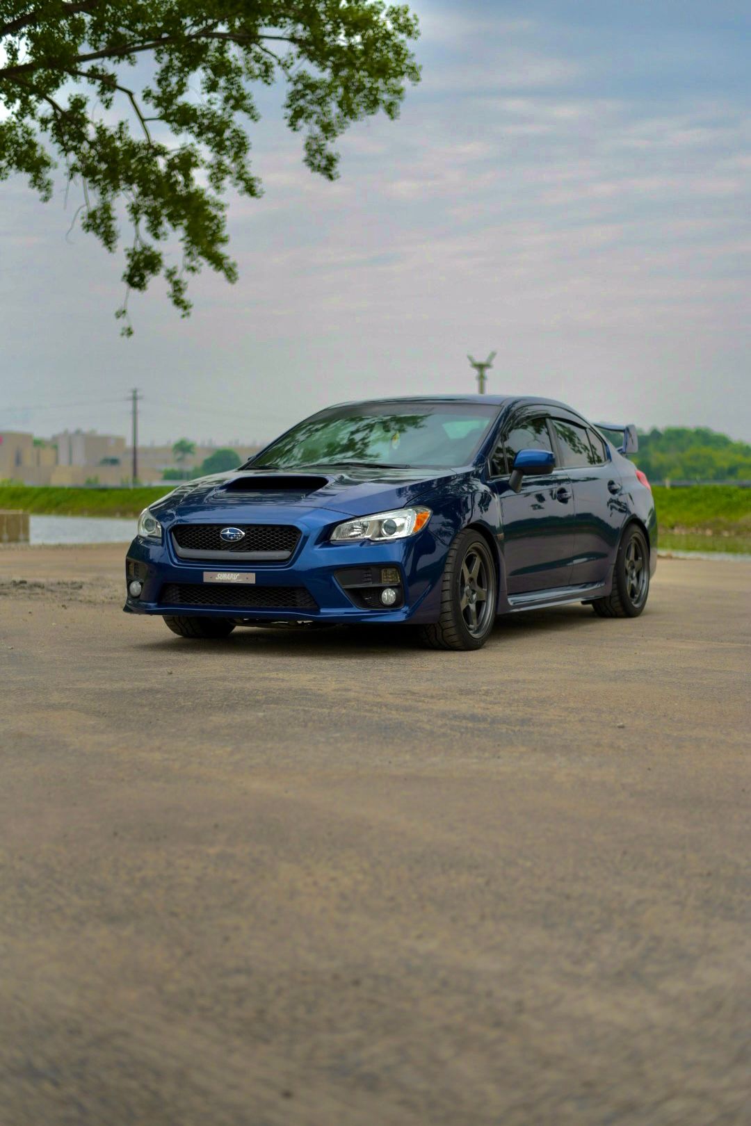 Blue Subaru WRX automotive photography