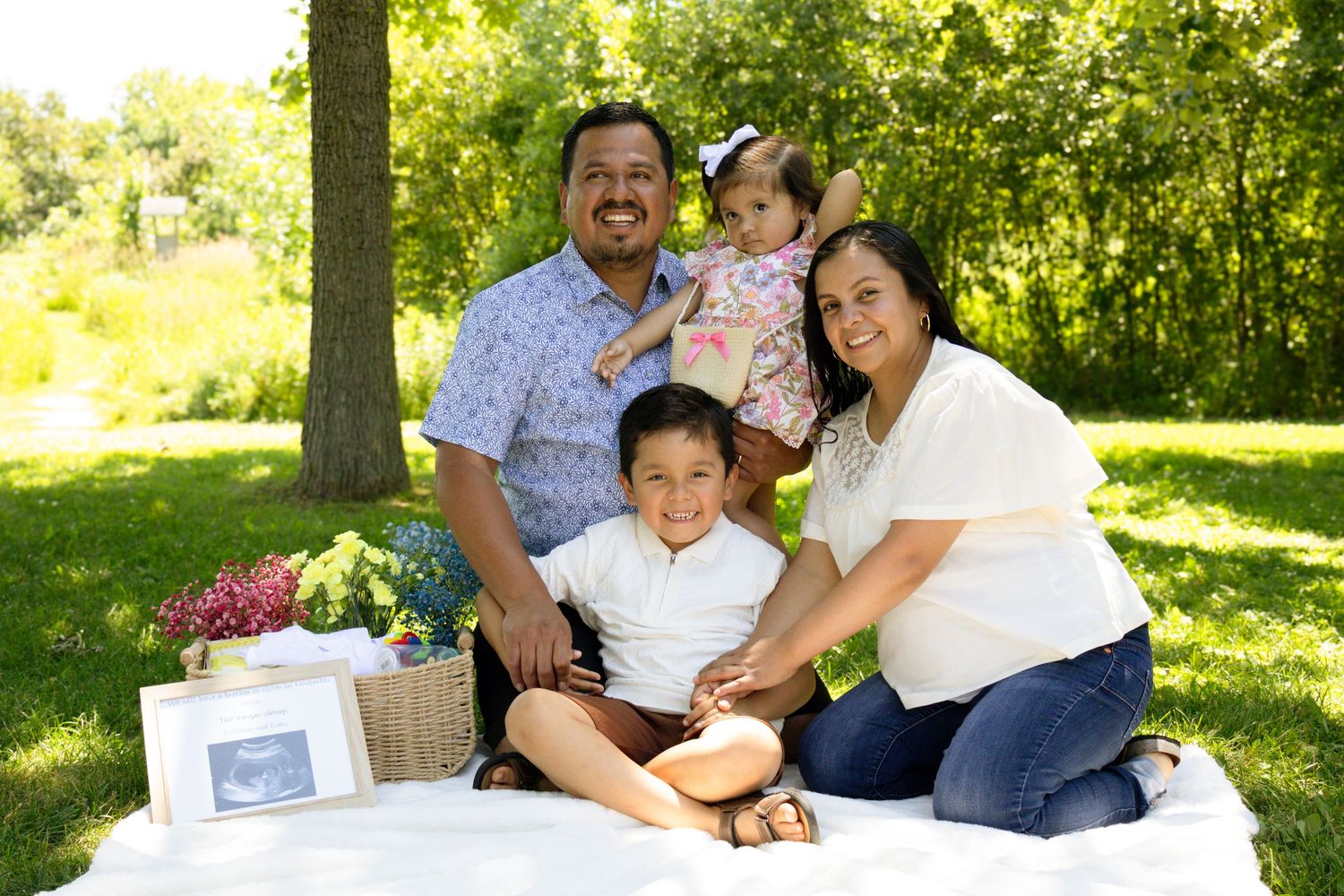 Family portrait during an outdoor photography session