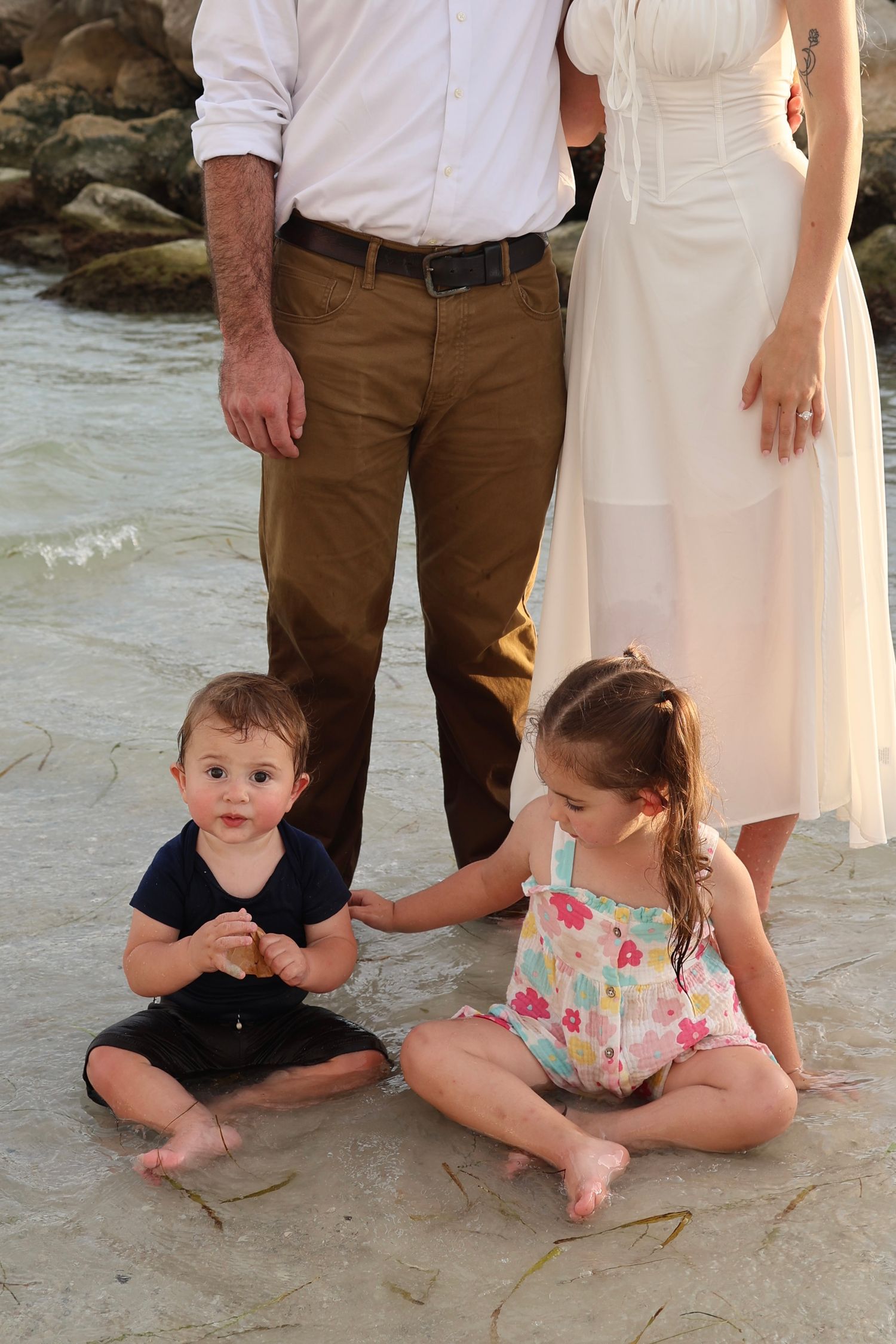 family photos at the beach