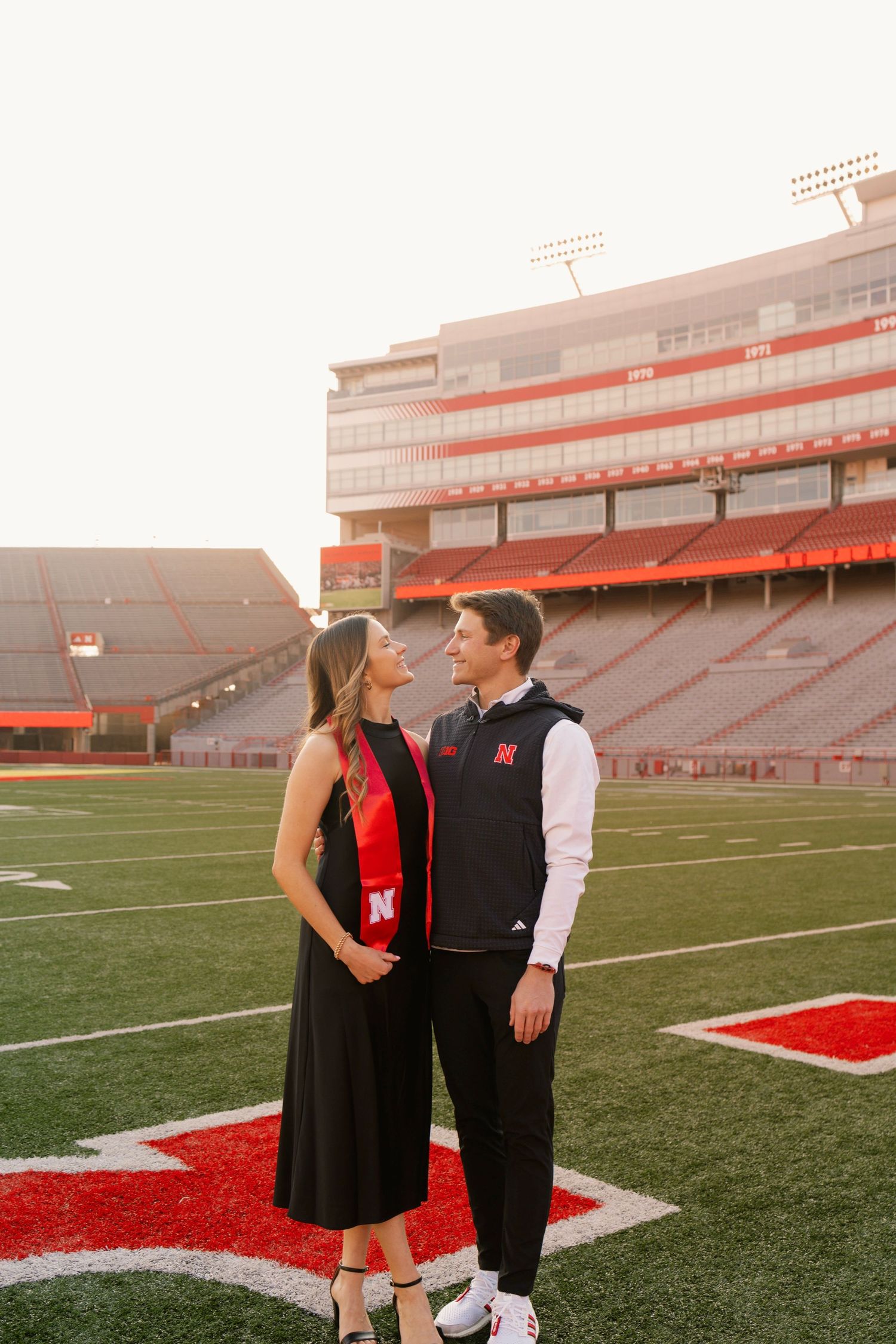 university of Nebraska stadium graduation photos