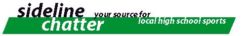 Sideline Chatter logo, your source for local high school sports, green banner design.
