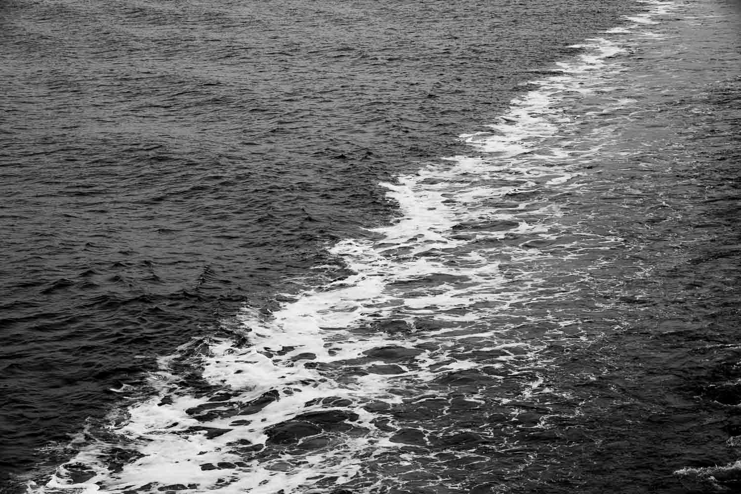 Sillon d'un navire, derrière bateau