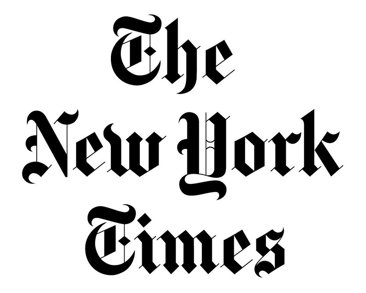 The New York Times logo displayed in classic black serif blackletter typography on a white background.