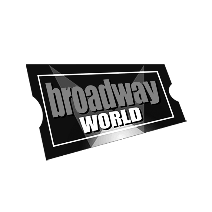 Row of angled black geometric shapes resembling Broadway theater tickets.