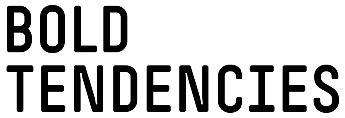 Minimalist black text logo for Bold Tendencies in clean sans-serif typography.