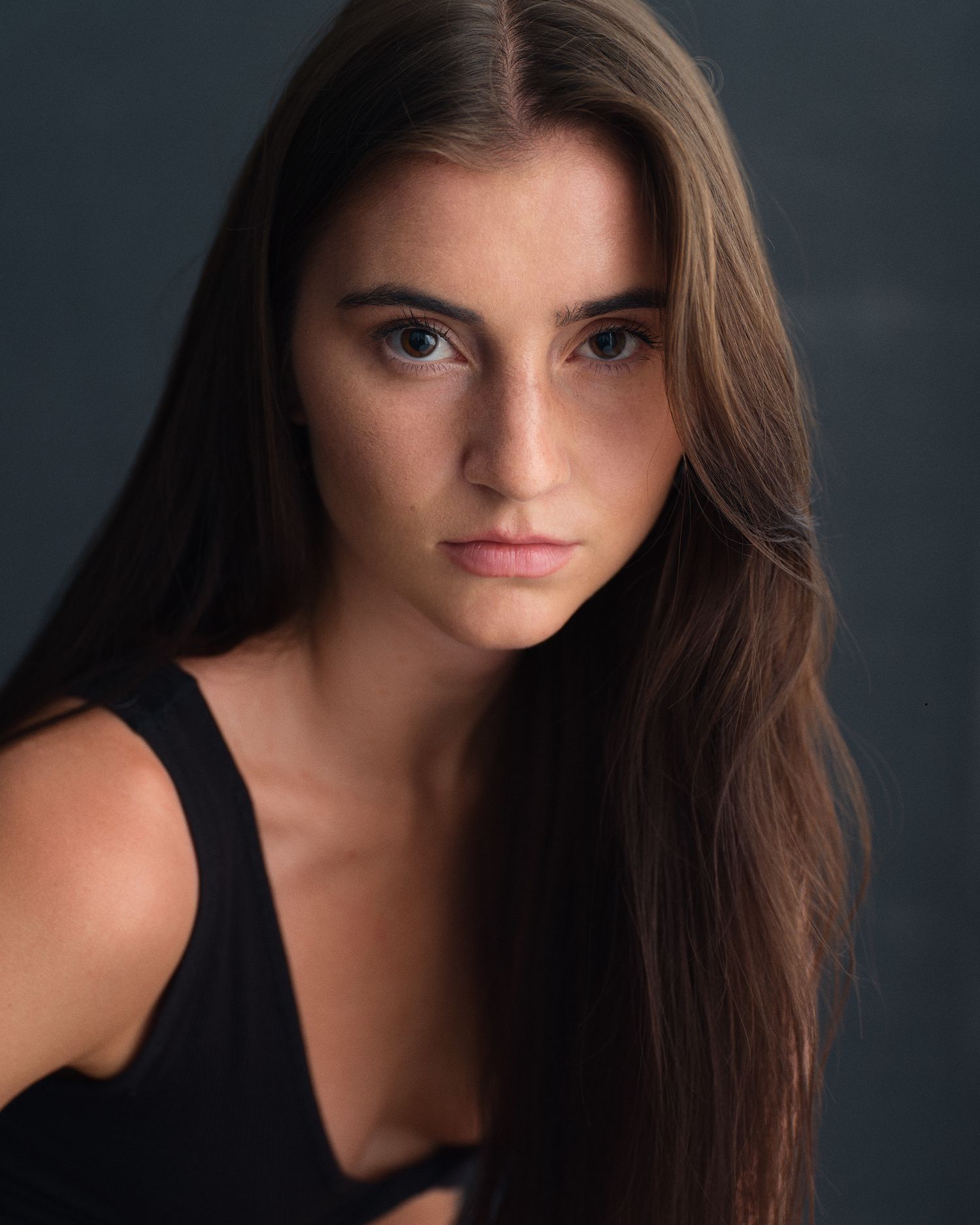 Cinematic headshot of a NYC actor.