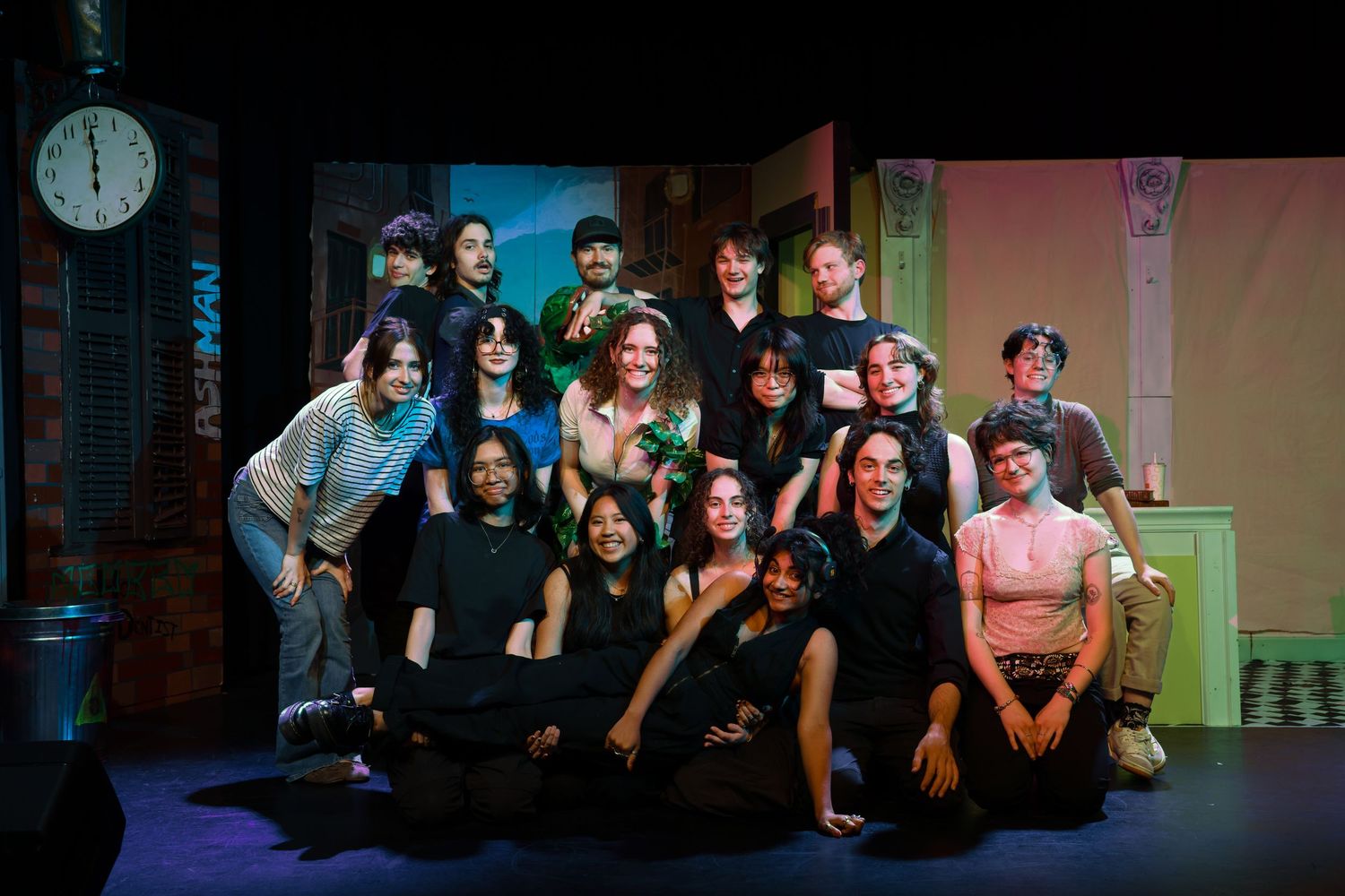 Production photo, Little Shop of Horrors 2025 RMIT Redacts
