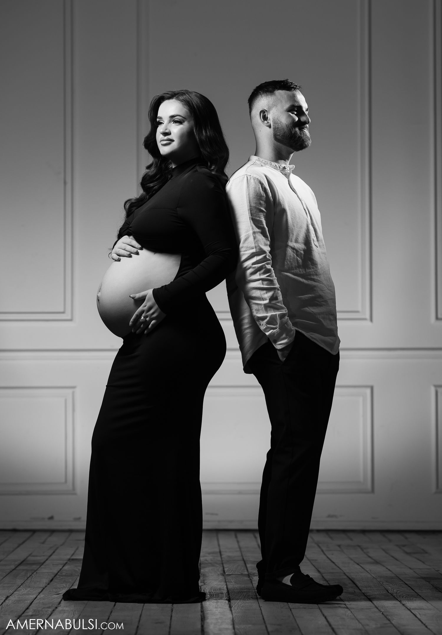 A maternity photo at the Millwork Creative Studio in Dundas Ontario