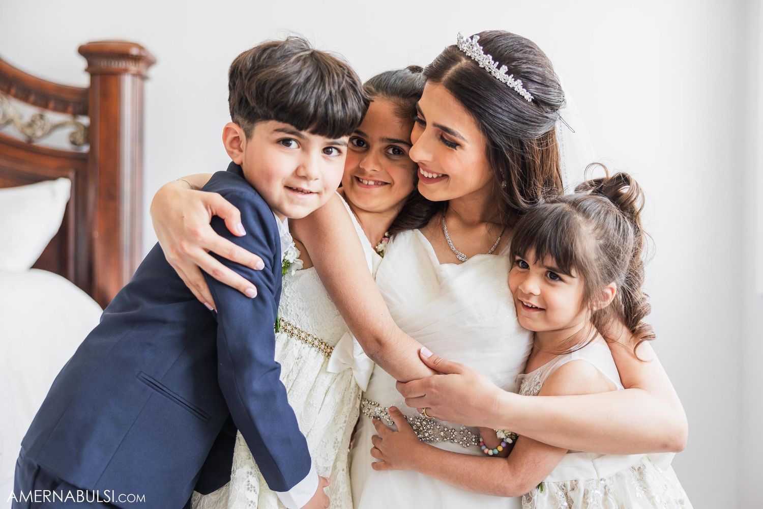 A warm embrace captured during wedding celebrations.