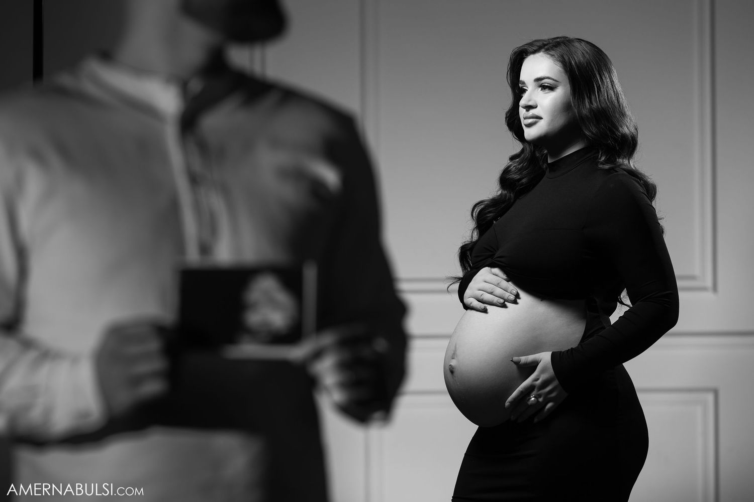 A maternity photo at the Millwork Creative Studio in Dundas Ontario
