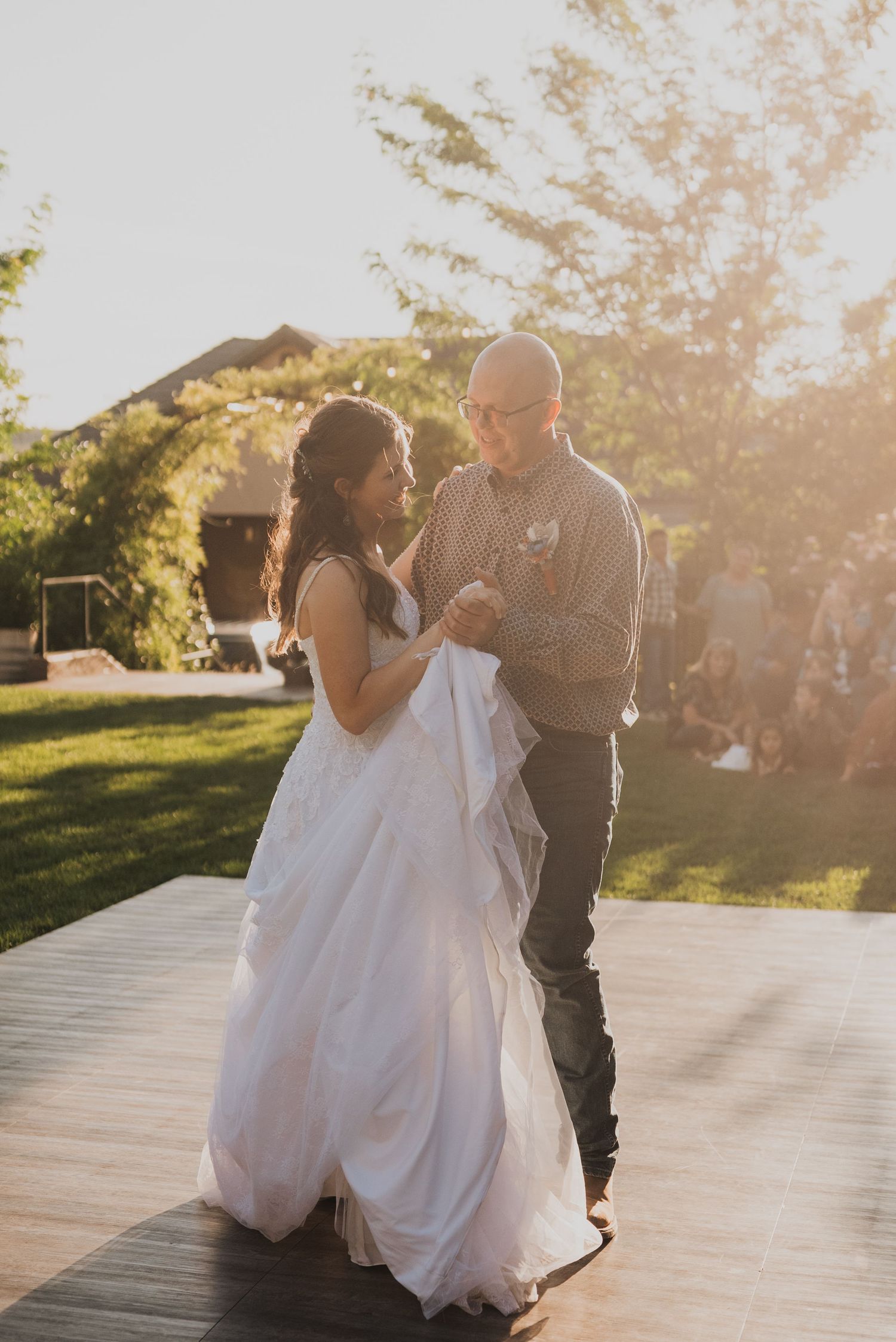 Utah wedding couple dancing during reception