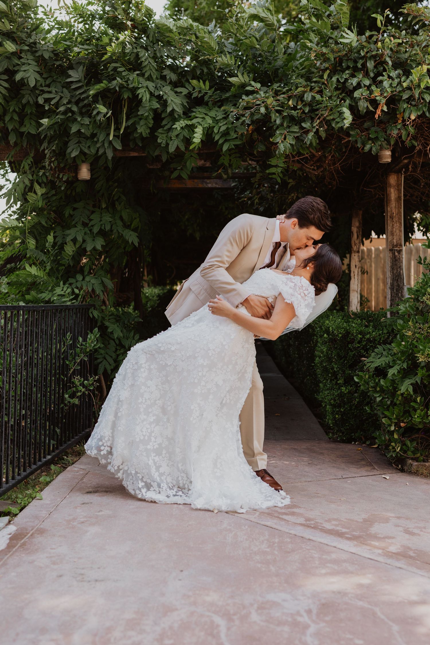 Romantic Utah wedding portrait with cinematic lighting